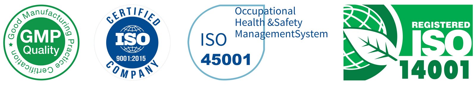 ISO 9001 / ISO 14001 / ISO 45001 / GMP